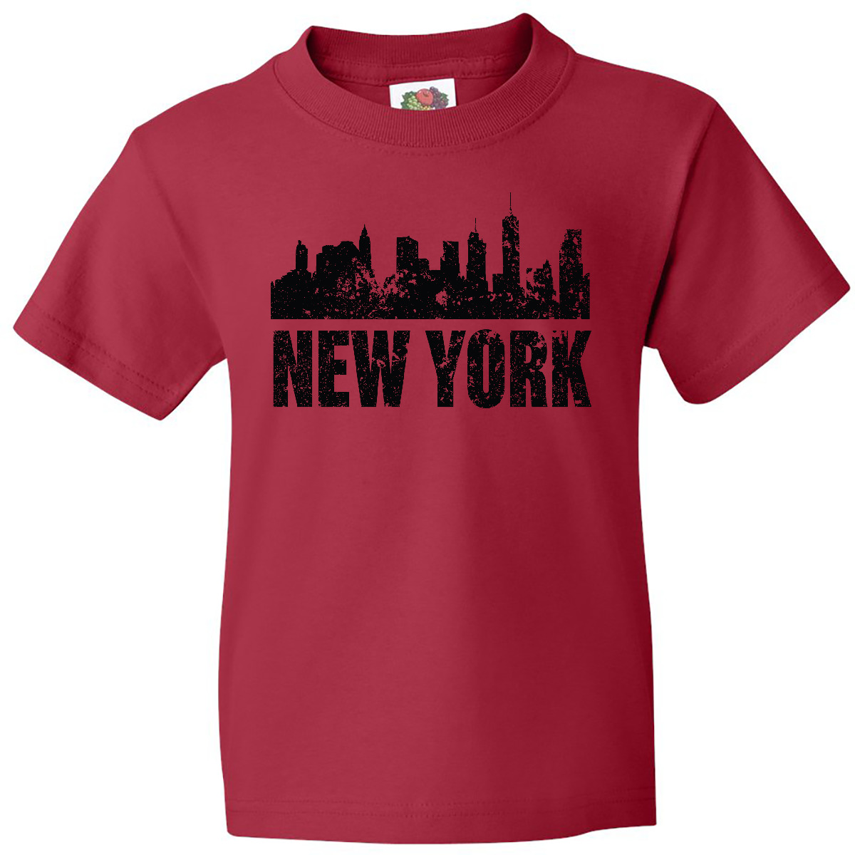 Inktastic New York Skyline Grunge Youth T-Shirt Skylines Silhouette State Born - Picture 6 of 9