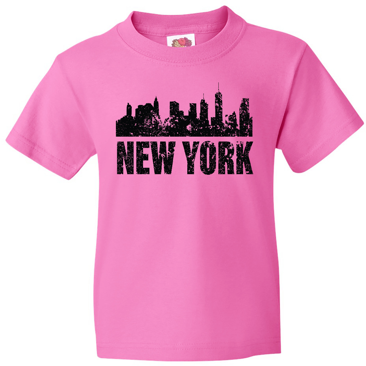 Inktastic New York Skyline Grunge Youth T-Shirt Skylines Silhouette State Born - Picture 2 of 9