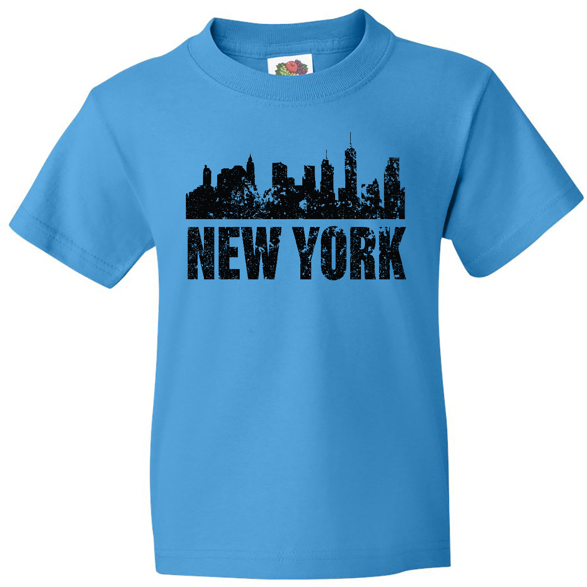 Inktastic New York Skyline Grunge Youth T-Shirt Skylines Silhouette State Born - Picture 5 of 9