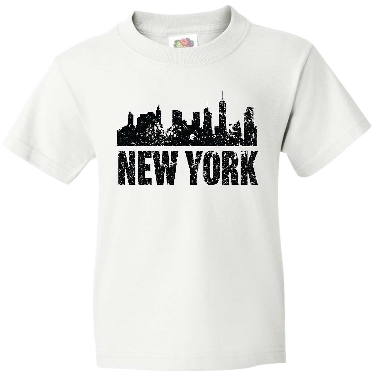 Inktastic New York Skyline Grunge Youth T-Shirt Skylines Silhouette State Born - Picture 9 of 9