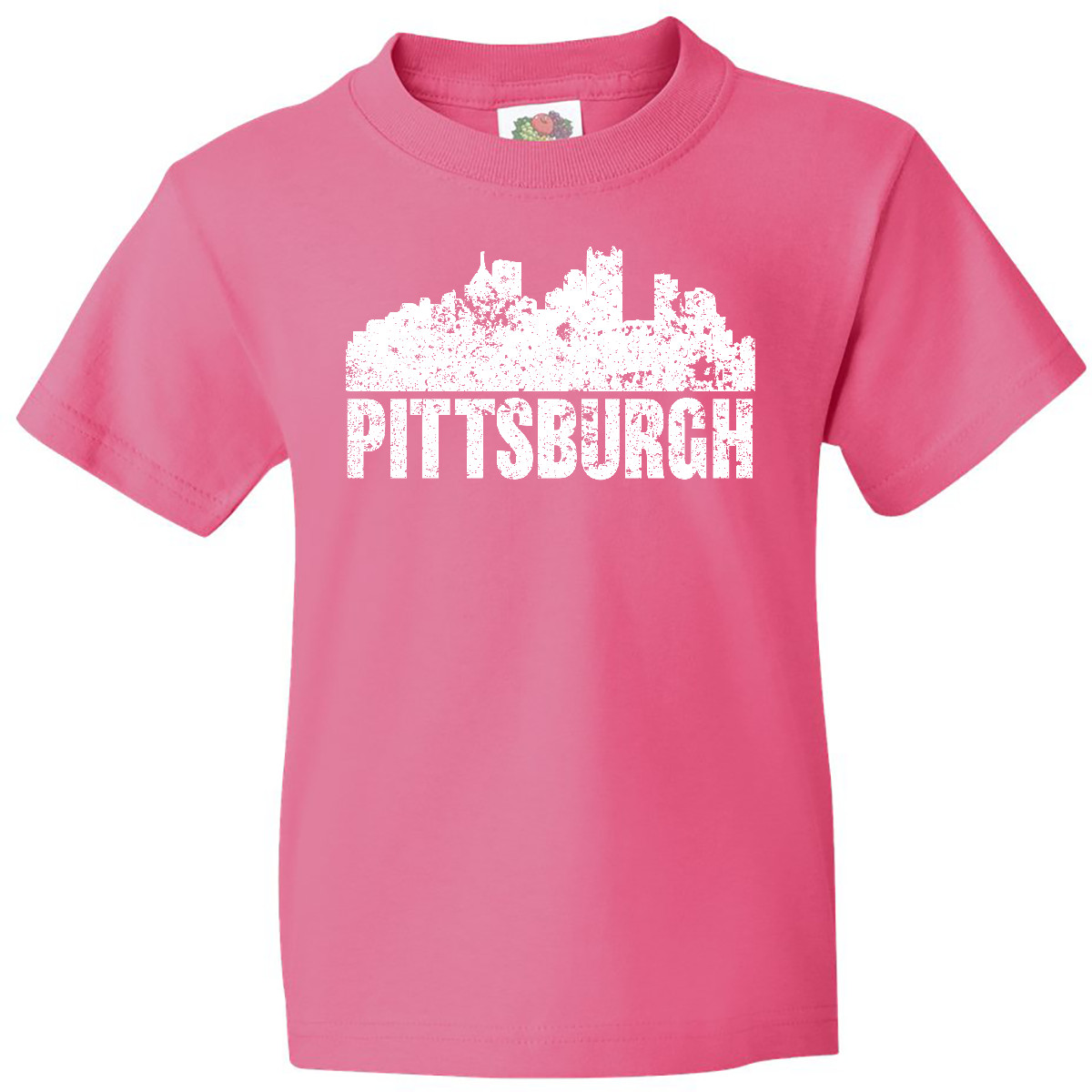 Inktastic Pittsburgh Skyline Grunge Youth T-Shirt Skylines Pennsylvania Pa Born - Picture 5 of 9