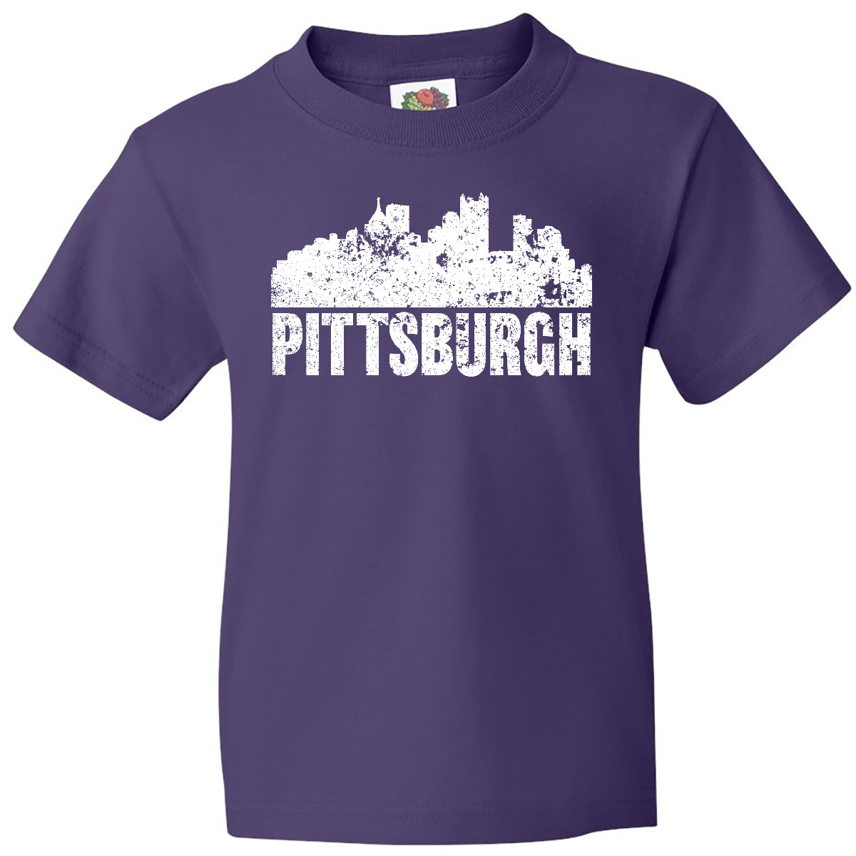 Inktastic Pittsburgh Skyline Grunge Youth T-Shirt Skylines Pennsylvania Pa Born - Picture 7 of 9
