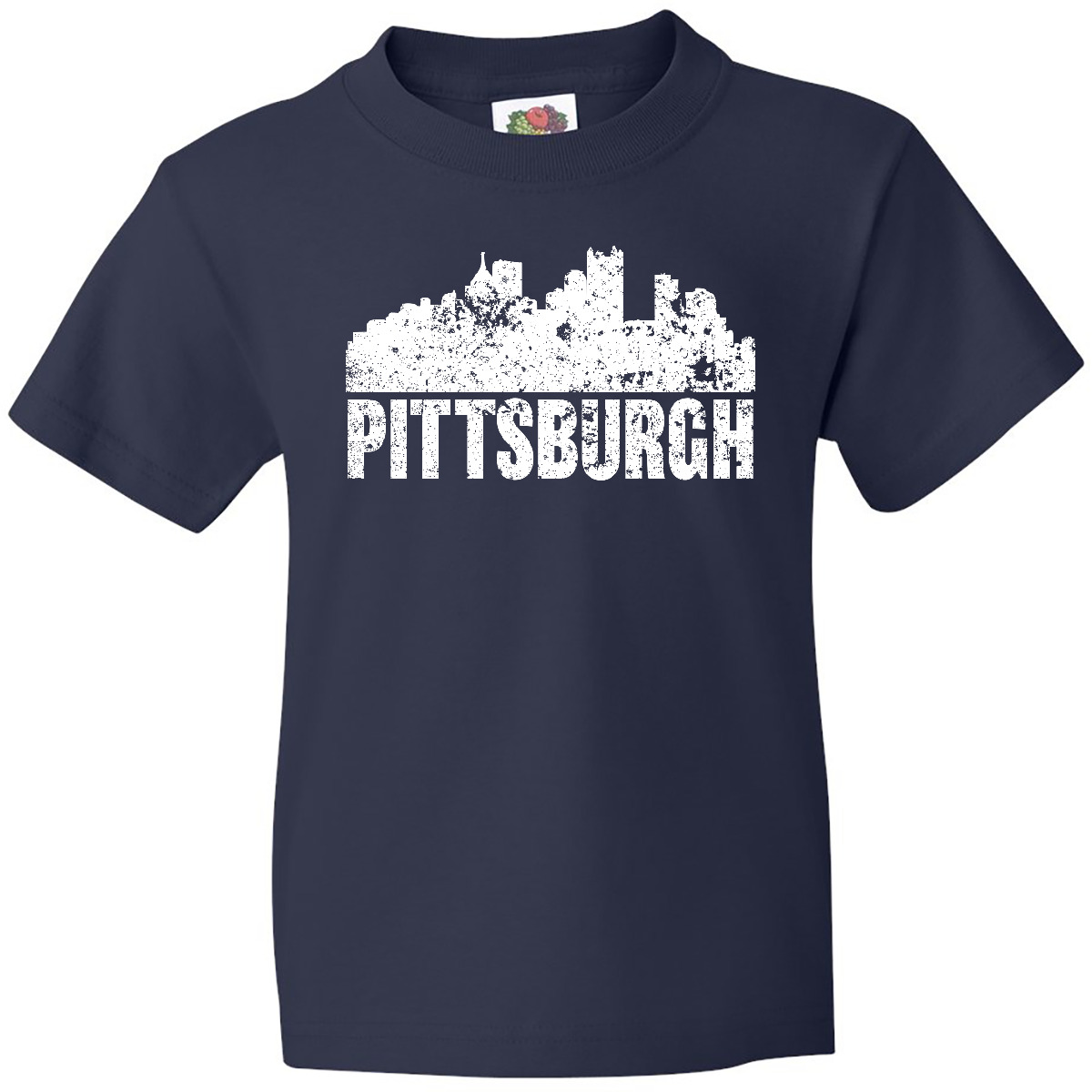 Inktastic Pittsburgh Skyline Grunge Youth T-Shirt Skylines Pennsylvania Pa Born - Picture 4 of 9