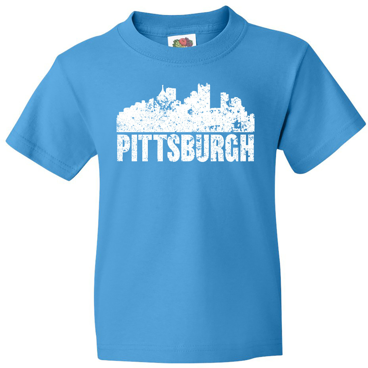 Inktastic Pittsburgh Skyline Grunge Youth T-Shirt Skylines Pennsylvania Pa Born - Picture 6 of 9