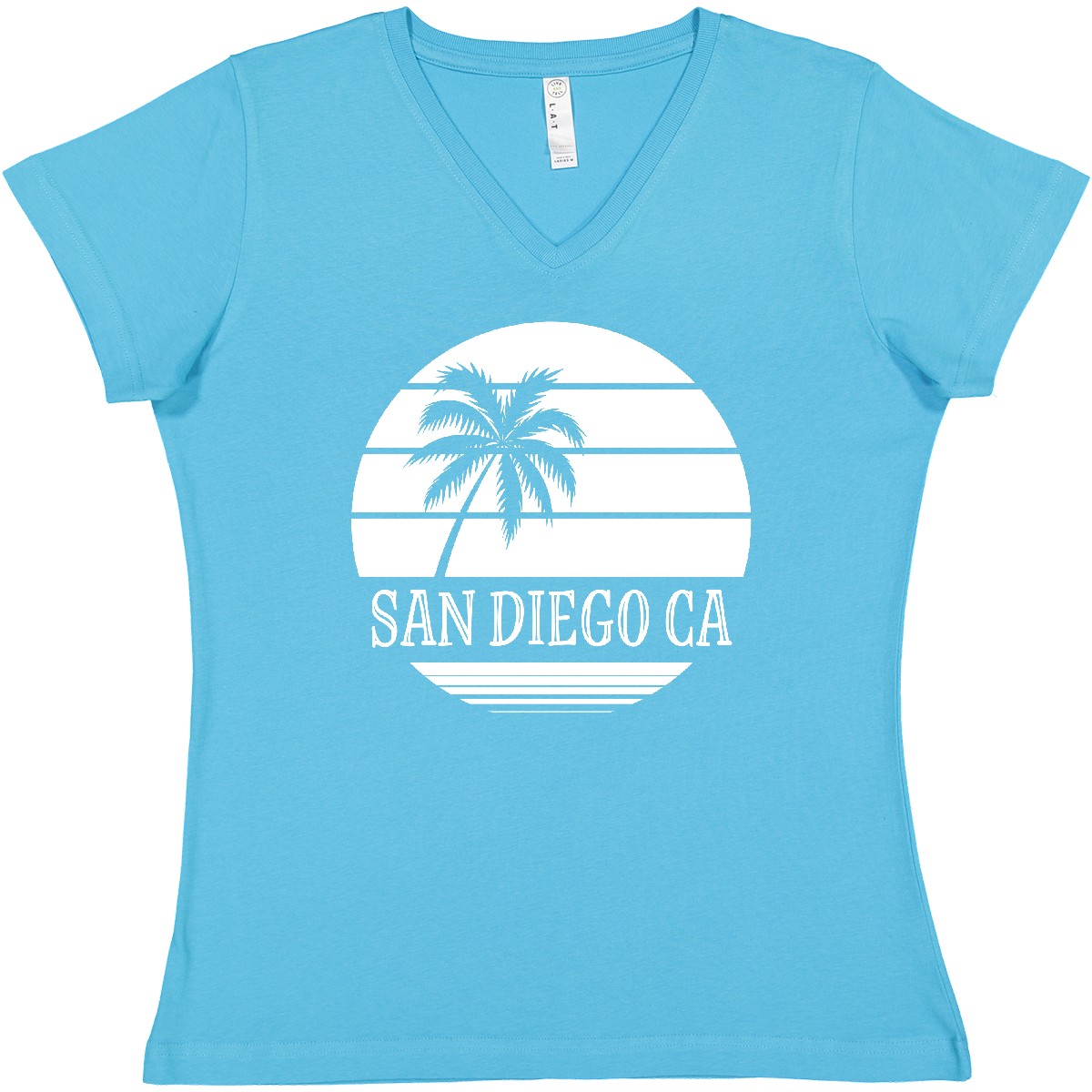 Inktastic San Diego California Beach Women's V-Neck T-Shirt Ca Cities Trip Tees - Picture 2 of 7