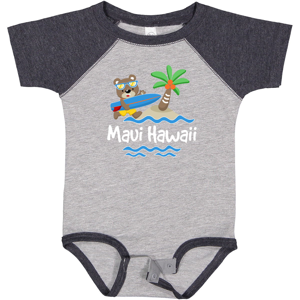 Inktastic Maui Hawaii Cute Vacation Infant Creeper Surfing Islands Childs Trip U - Picture 3 of 10
