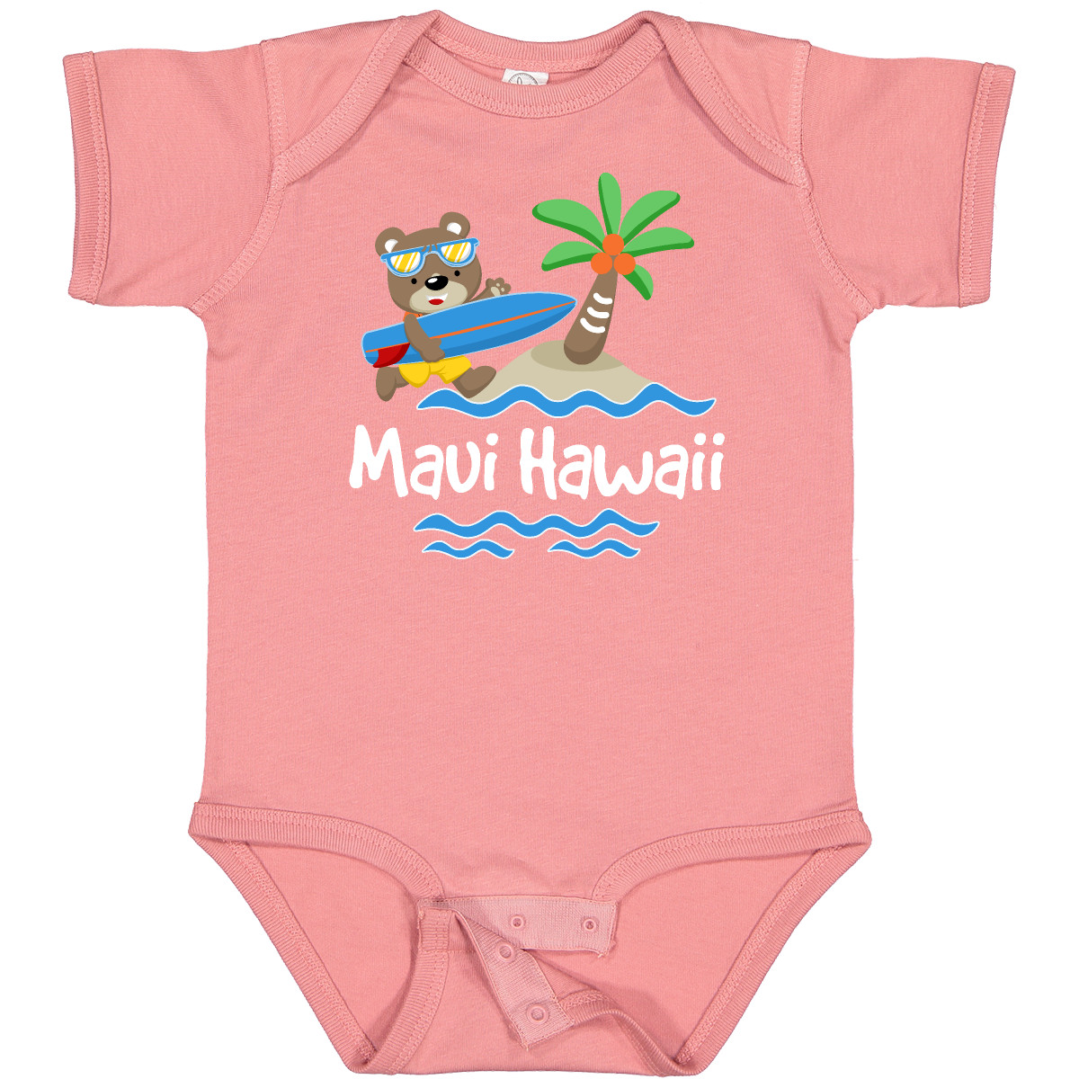 Inktastic Maui Hawaii Cute Vacation Infant Creeper Surfing Islands Childs Trip U - Picture 8 of 10