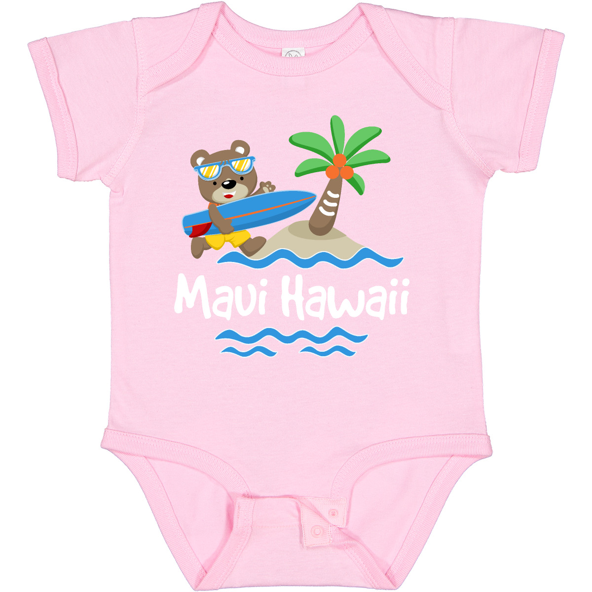 Inktastic Maui Hawaii Cute Vacation Infant Creeper Surfing Islands Childs Trip U - Picture 10 of 10