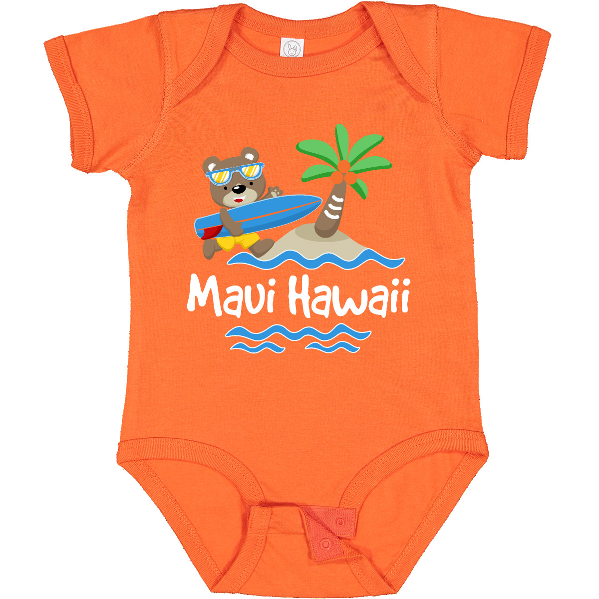 Inktastic Maui Hawaii niedlicher Urlaub Kleinkind Kriecher Surfen Inseln Kinder Reise U - Bild 10 von 12