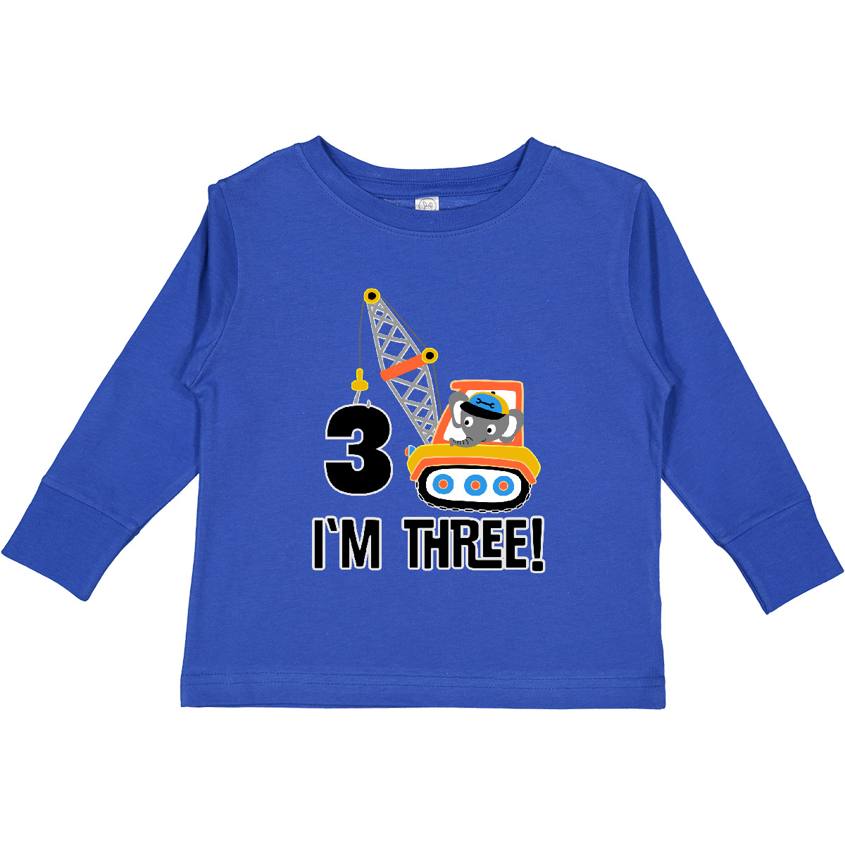 Inktastic 3rd Birthday Construction Truck Boys Toddler Long Sleeve T-Shirt Work - Picture 7 of 9