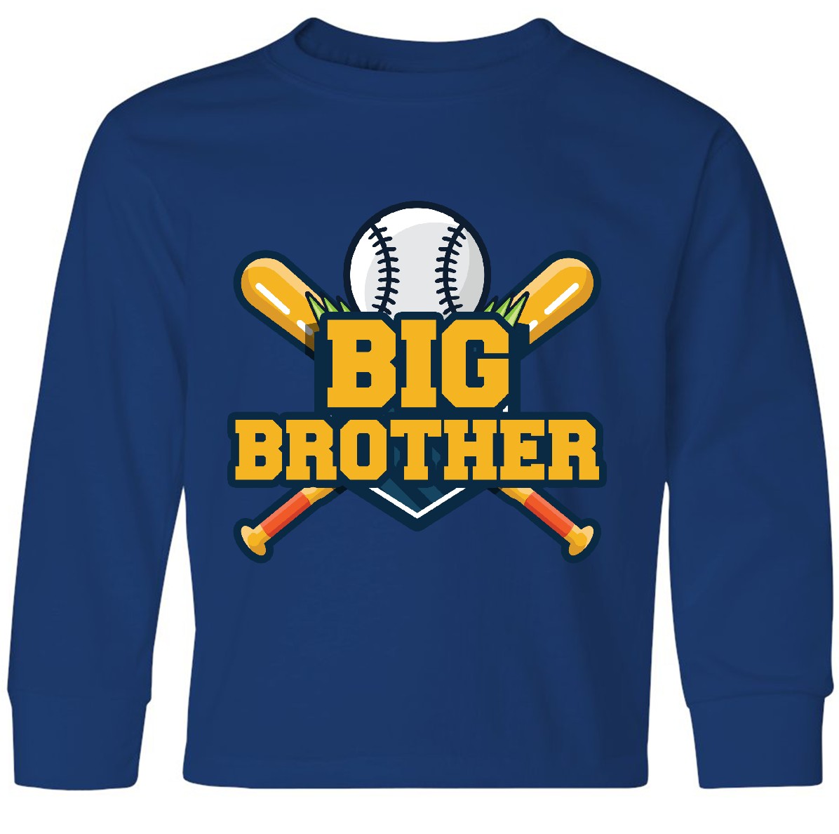 Inktastic Big Brother Baseball Youth Long Sleeve T-Shirt Bro Tee Kids Children - Picture 7 of 7