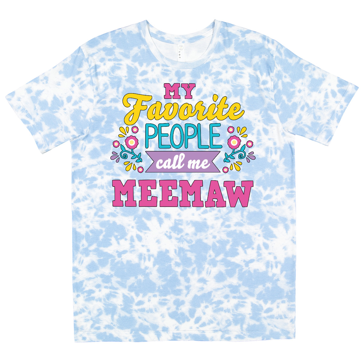 Inktastic My Favorite People Call Me Meemaw With Flowers T-Shirt Mothers Holiday - Bild 8 von 10