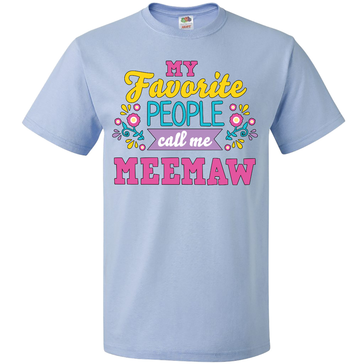 Inktastic My Favorite People Call Me Meemaw With Flowers T-Shirt Mothers Holiday - Bild 3 von 10