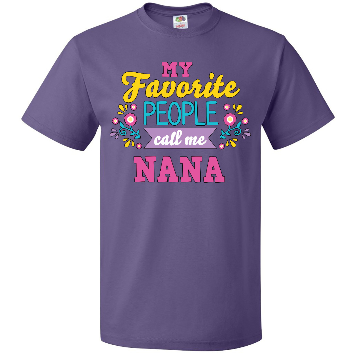 Inktastic My Favorite People Call Me Nana With Flowers T-Shirt Mothers Holiday - Picture 6 of 10