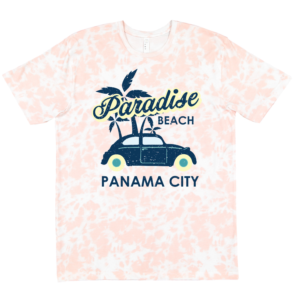 Inktastic Paradise Beach In Panama City With Palm Trees And Car T-Shirt Florida - Picture 7 of 7