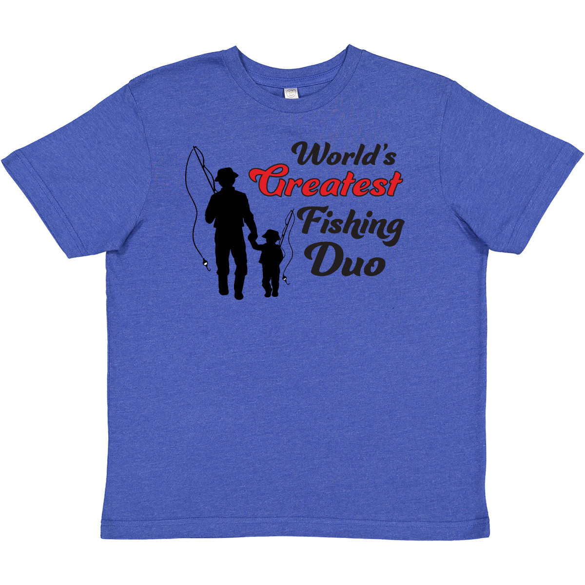 Inktastic World's Greatest Fishing Duo Youth T-Shirt Fathers Father Fish Grandpa - Picture 2 of 2