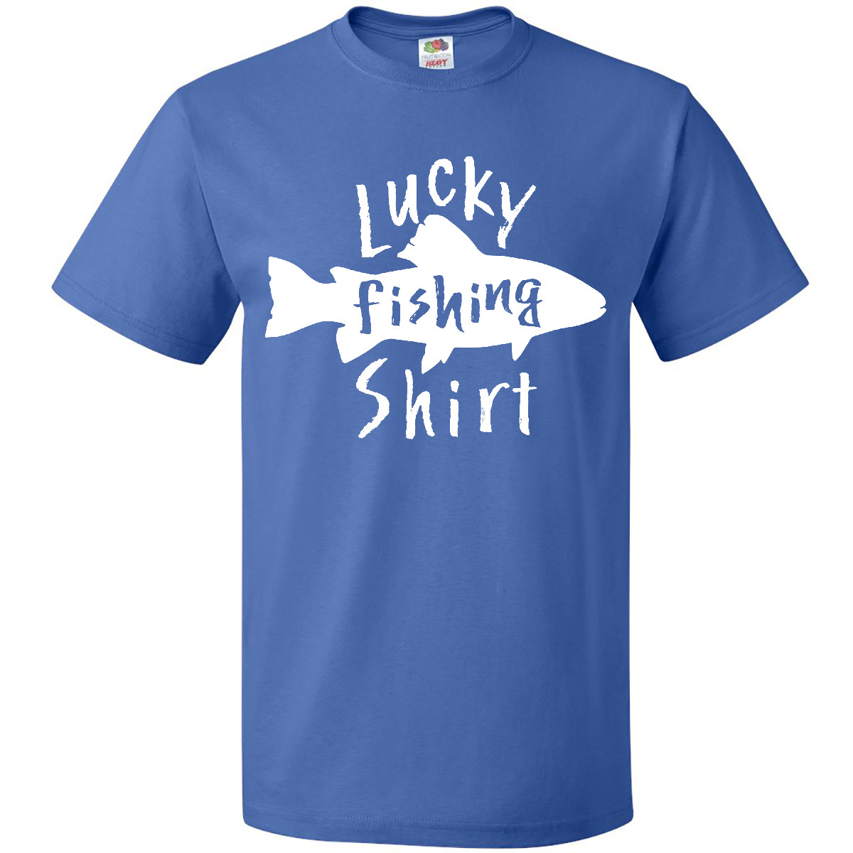 Inktastic Lucky Fishing Shirt- Fish T-Shirt Wear Favorite Activity Weekend Lake - Picture 7 of 9