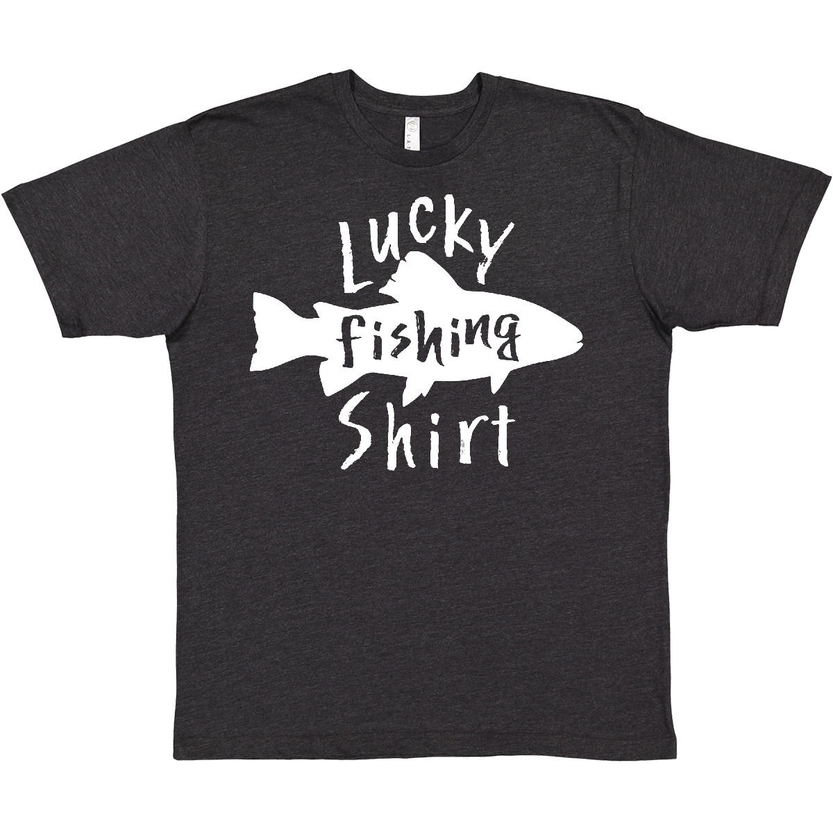 Inktastic Lucky Fishing Shirt- Fish T-Shirt Wear Favorite Activity Weekend Lake - Picture 9 of 9