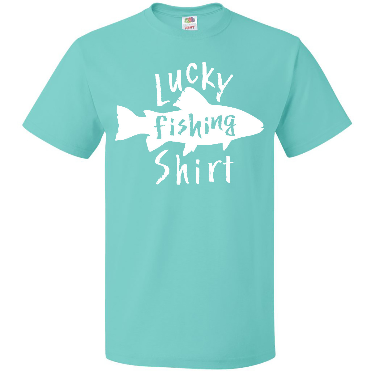 Inktastic Lucky Fishing Shirt- Fish T-Shirt Wear Favorite Activity Weekend Lake - Picture 8 of 9