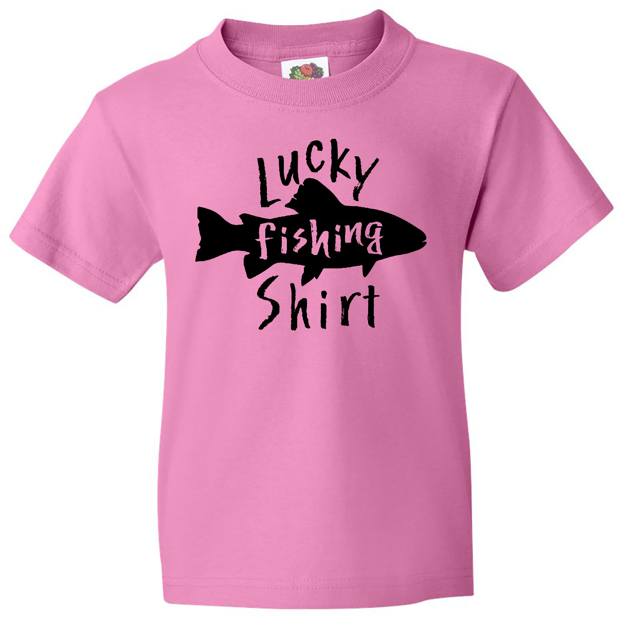 Inktastic Lucky Fishing Shirt- Fish Youth T-Shirt Favorite Activity Weekend  Lake