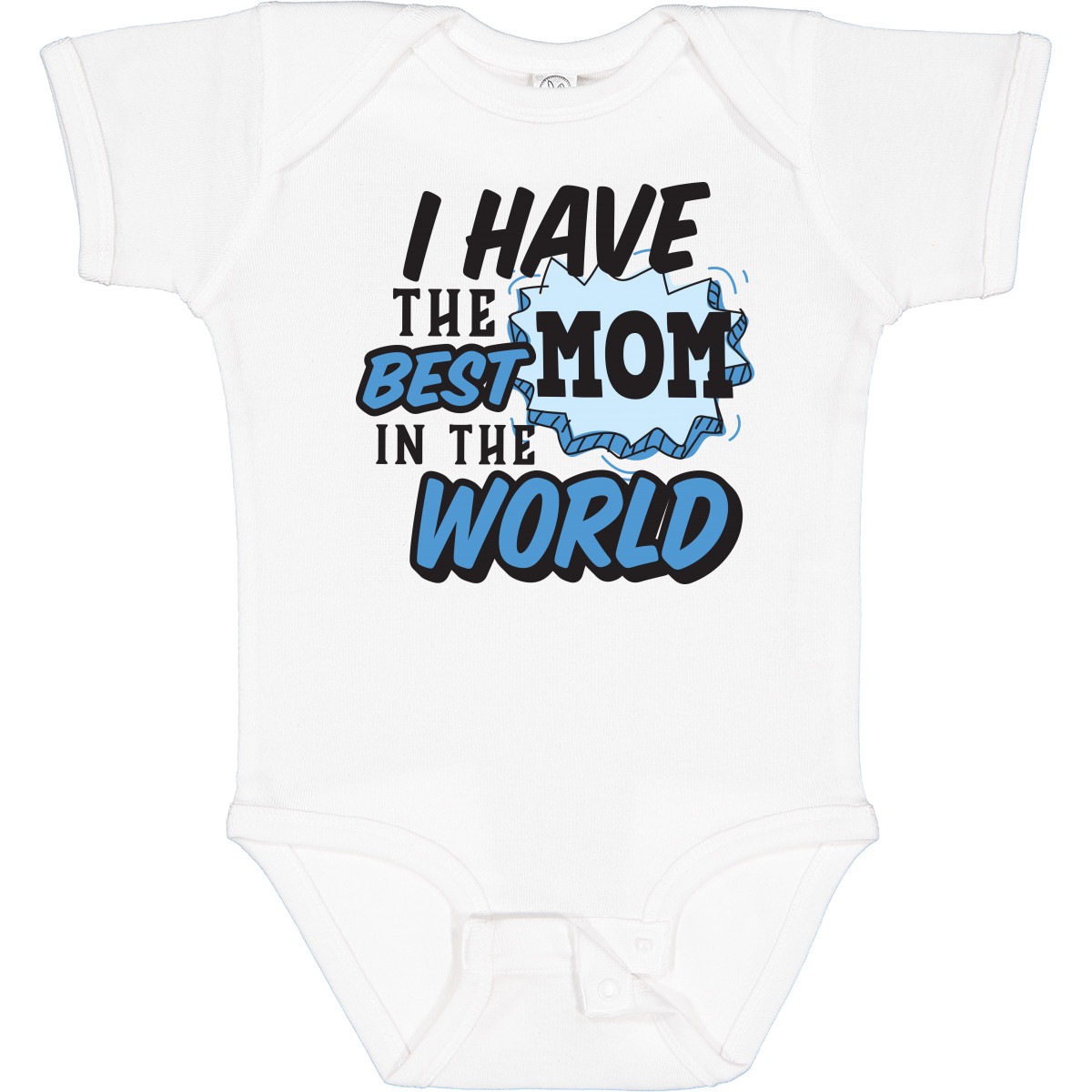 Inktastic I Have The Best Mom In The World With Speech Bubble Baby Bodysuit Kids - Picture 10 of 11