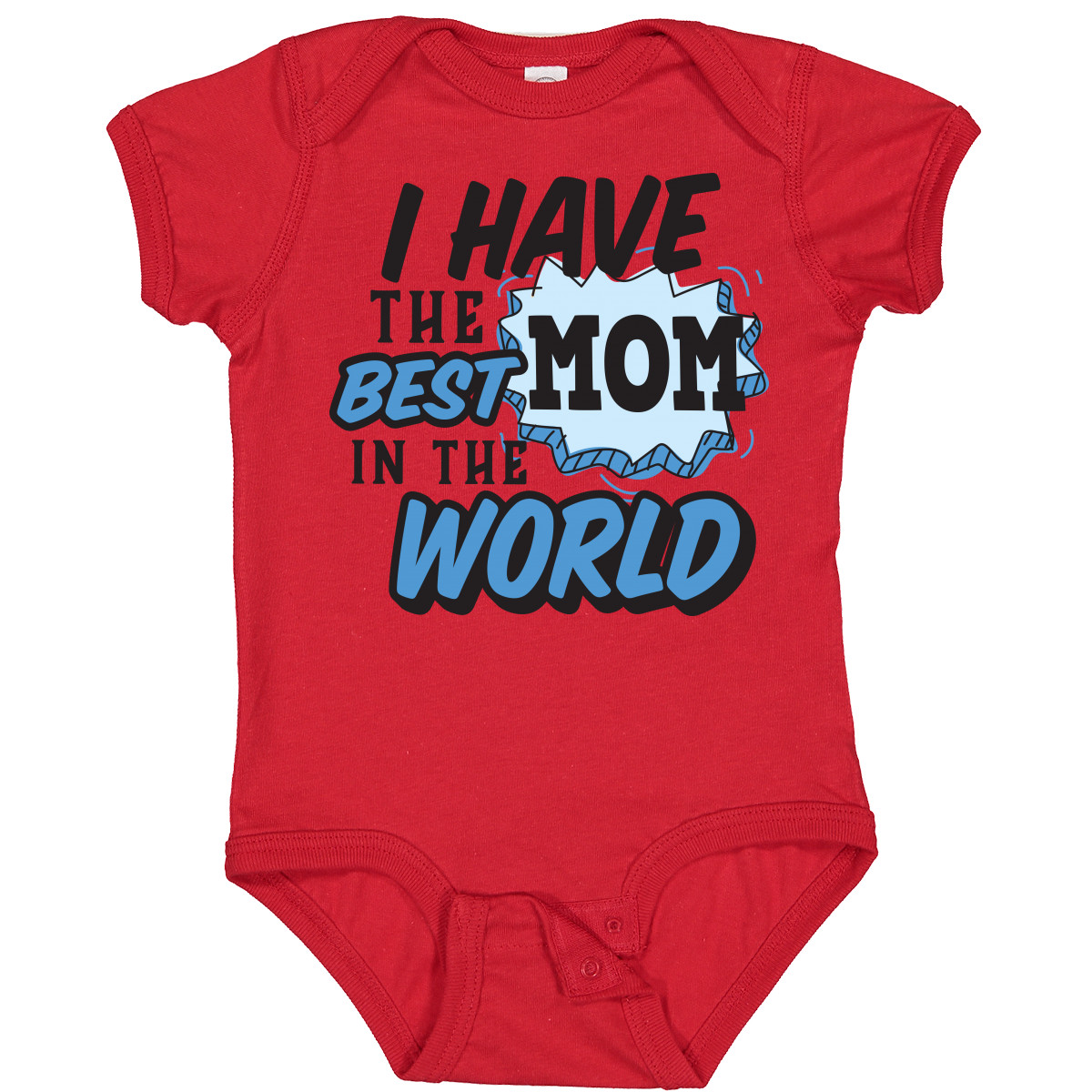 Inktastic I Have The Best Mom In The World With Speech Bubble Baby Bodysuit Kids - Picture 8 of 11