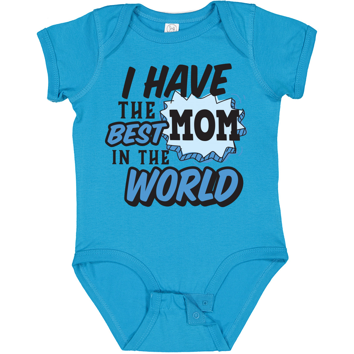 Inktastic I Have The Best Mom In The World With Speech Bubble Baby Bodysuit Kids - Picture 9 of 11