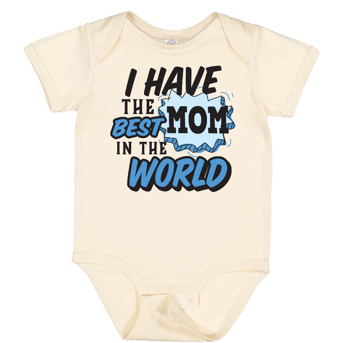 Inktastic I Have The Best Mom In The World With Speech Bubble Baby Bodysuit Kids - Picture 6 of 11