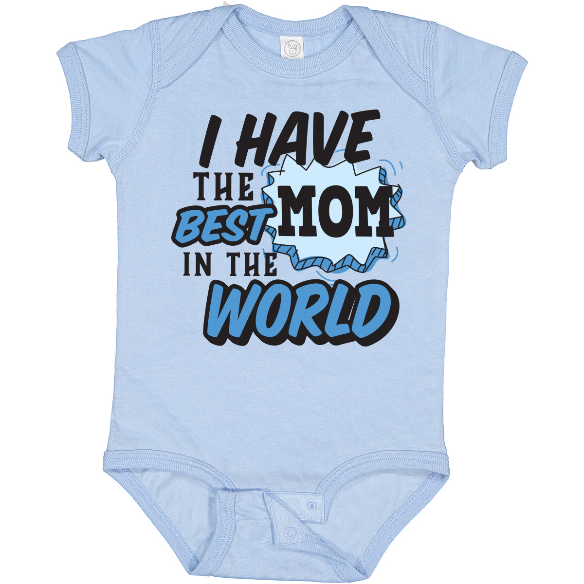 Inktastic I Have The Best Mom In The World With Speech Bubble Baby Bodysuit Kids - Picture 3 of 11