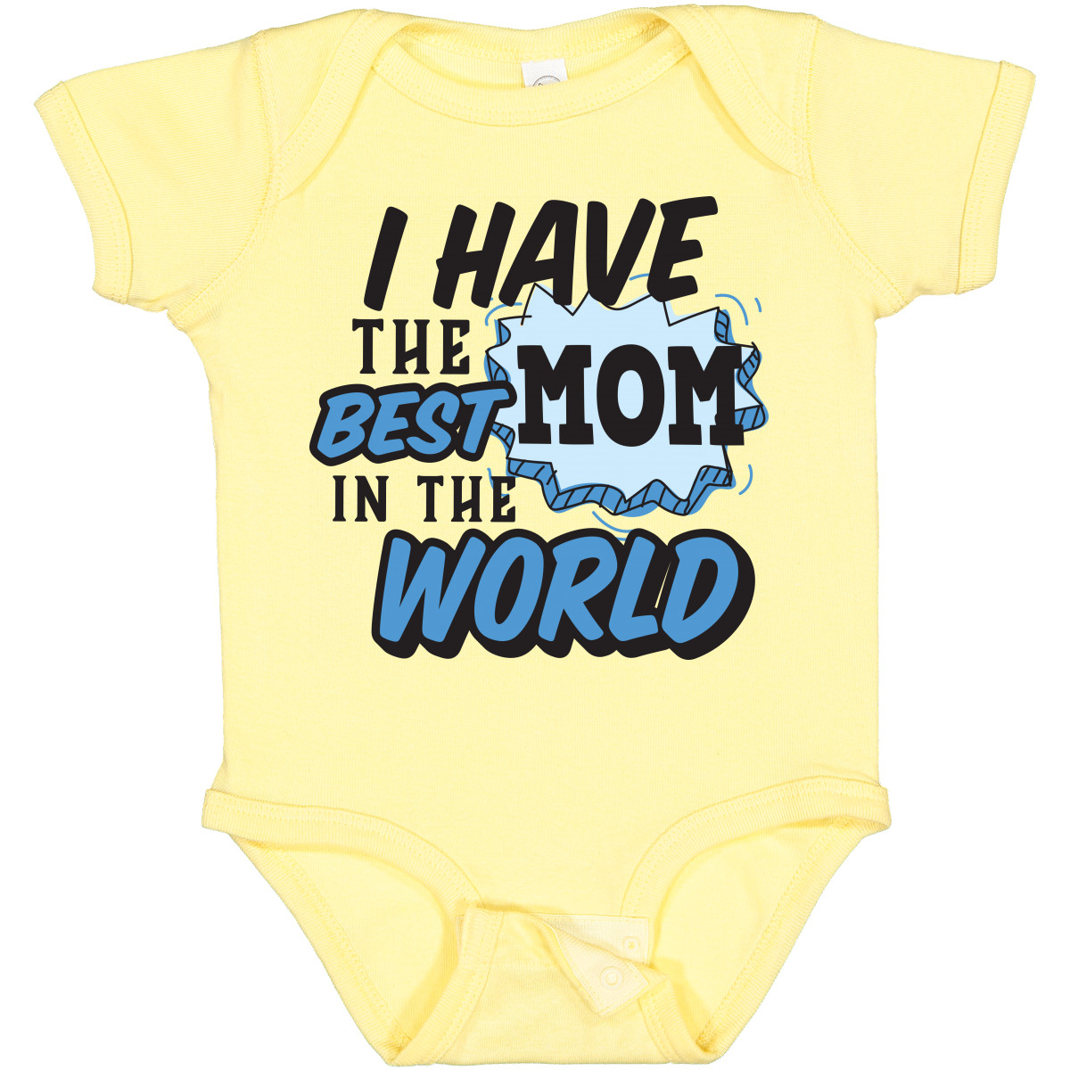 Inktastic I Have The Best Mom In The World With Speech Bubble Baby Bodysuit Kids - Picture 2 of 11