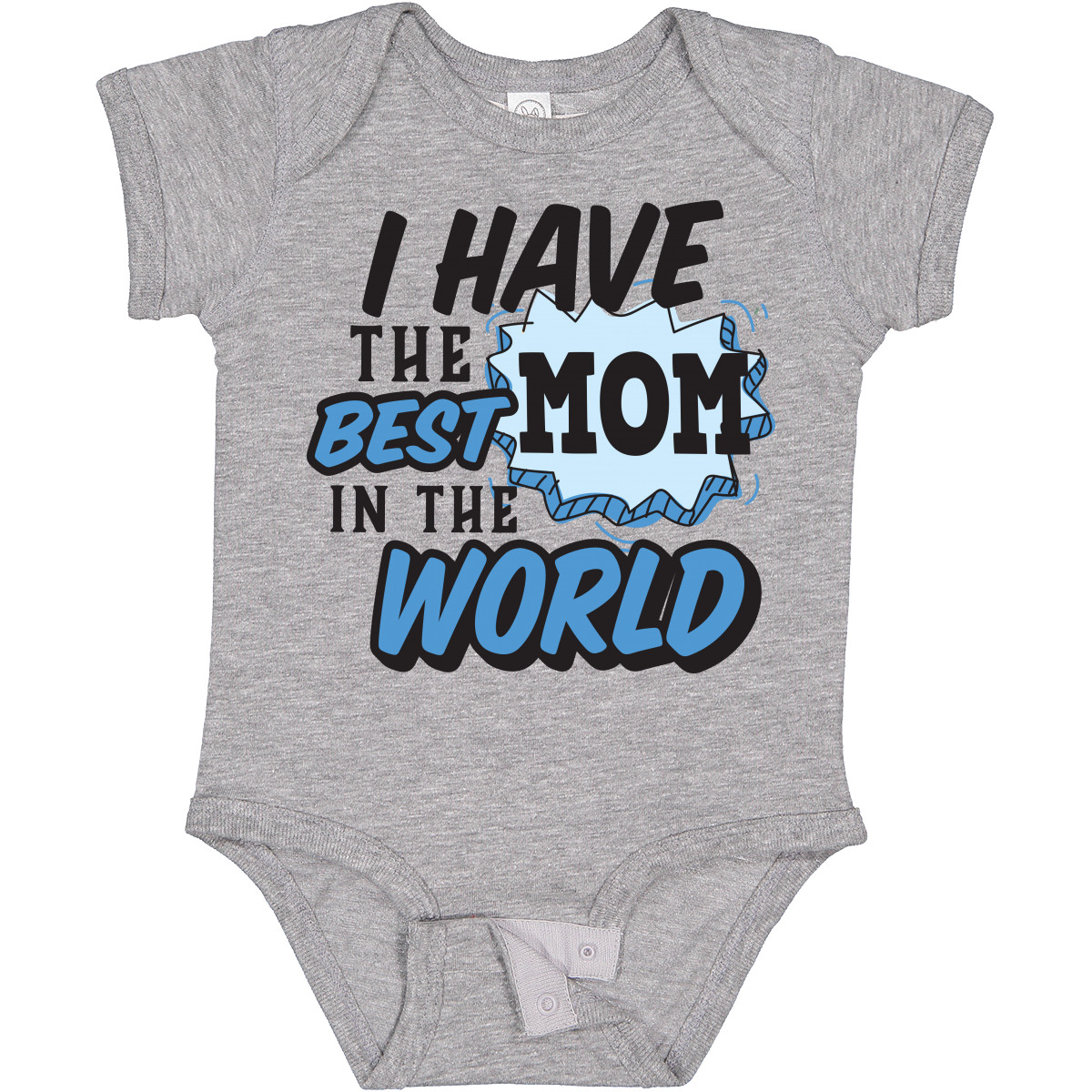 Inktastic I Have The Best Mom In The World With Speech Bubble Baby Bodysuit Kids - Picture 4 of 11