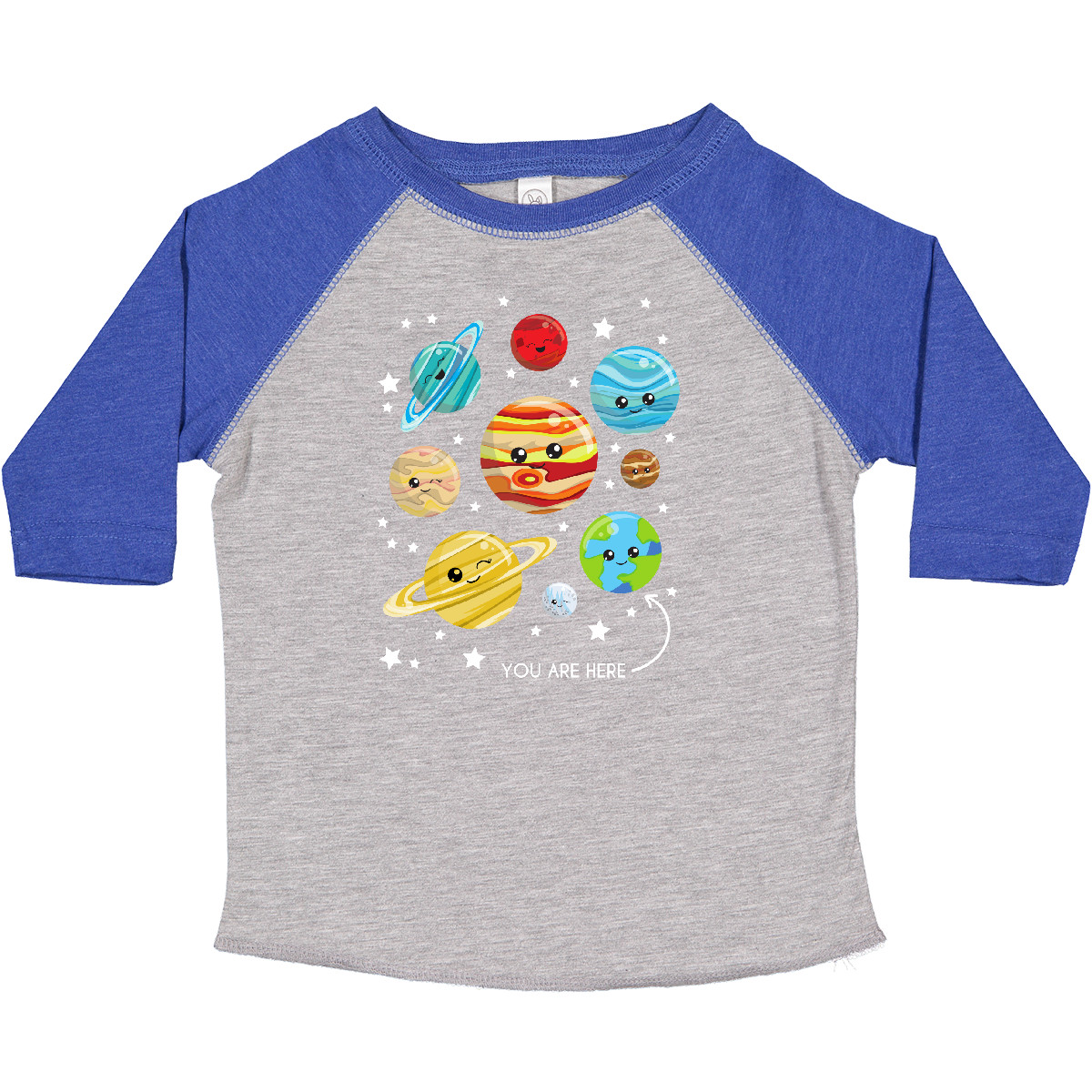 Inktastic Cute Planets, Kawaii Planets, Space, Cosmos, Stars Toddler T-Shirt Red - Picture 11 of 26