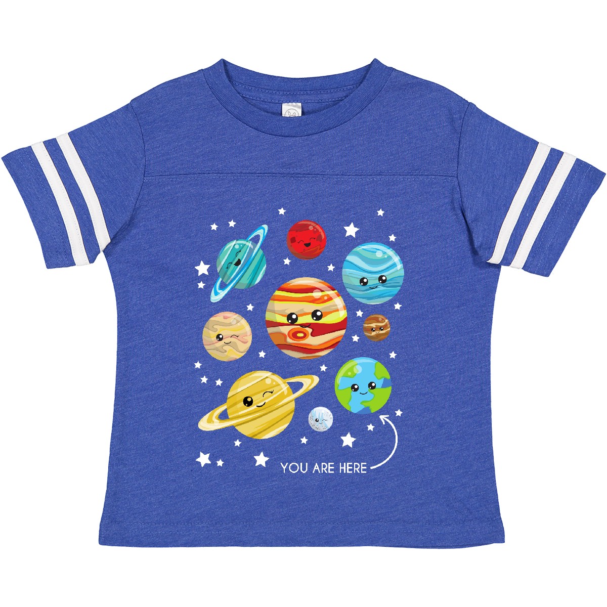 Inktastic Cute Planets, Kawaii Planets, Space, Cosmos, Stars Toddler T-Shirt Red - Picture 6 of 26