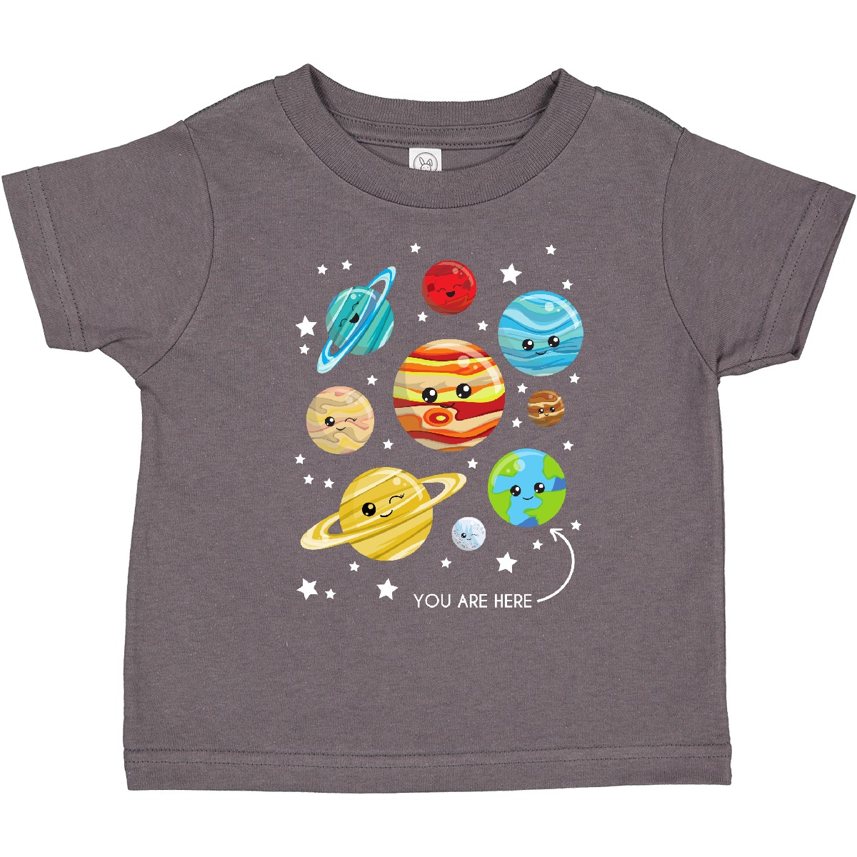 Inktastic Cute Planets, Kawaii Planets, Space, Cosmos, Stars Toddler T-Shirt Red - Picture 4 of 26