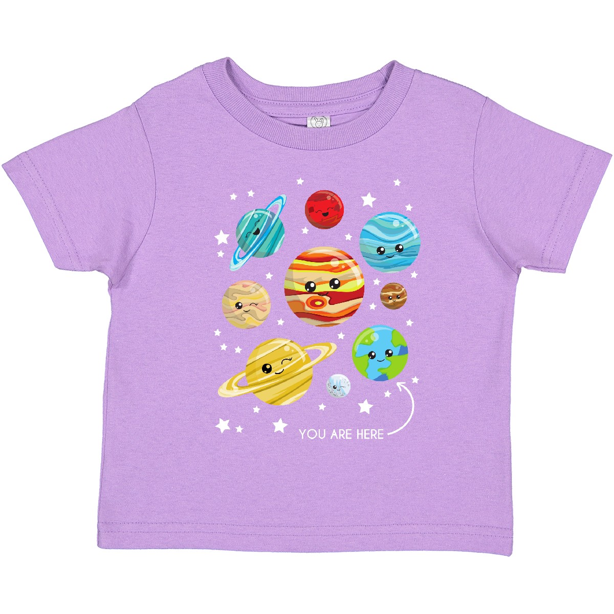 Inktastic Cute Planets, Kawaii Planets, Space, Cosmos, Stars Toddler T-Shirt Red - Picture 15 of 26