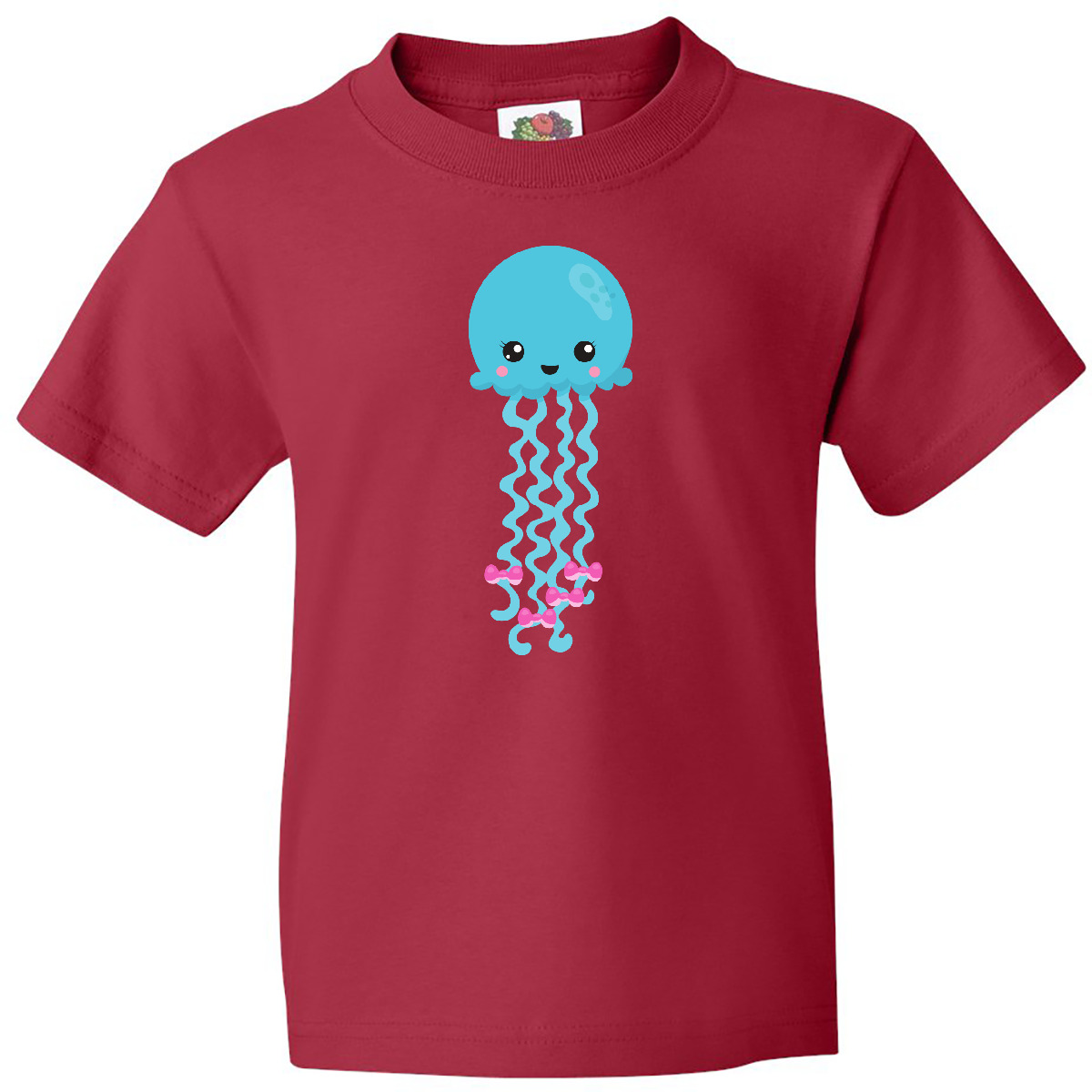 Inktastic Cute Jellyfish, Little Jellyfish, Blue Jellyfish Youth T-Shirt Animals - Picture 9 of 11