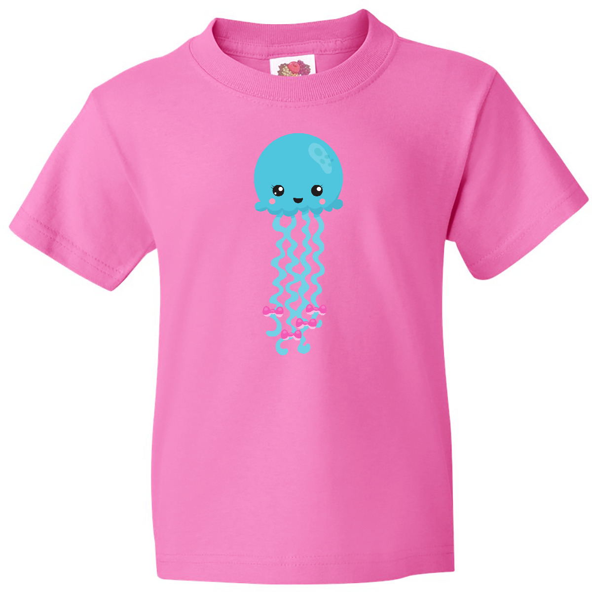 Inktastic Cute Jellyfish, Little Jellyfish, Blue Jellyfish Youth T-Shirt Animals - Picture 2 of 11