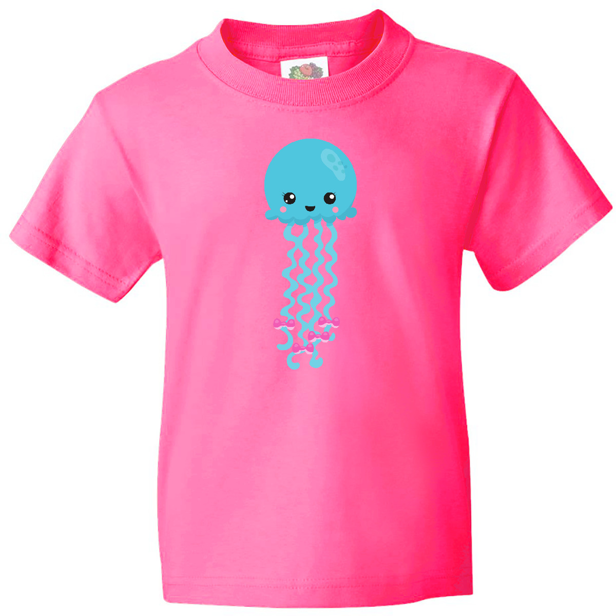 Inktastic Cute Jellyfish, Little Jellyfish, Blue Jellyfish Youth T-Shirt Animals - Picture 7 of 11