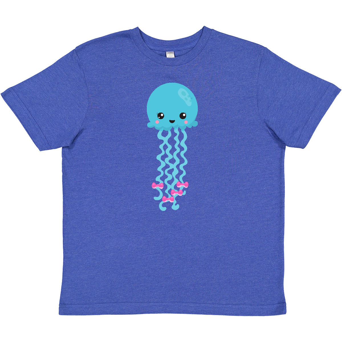 Inktastic Cute Jellyfish, Little Jellyfish, Blue Jellyfish Youth T-Shirt Animals - Picture 11 of 11
