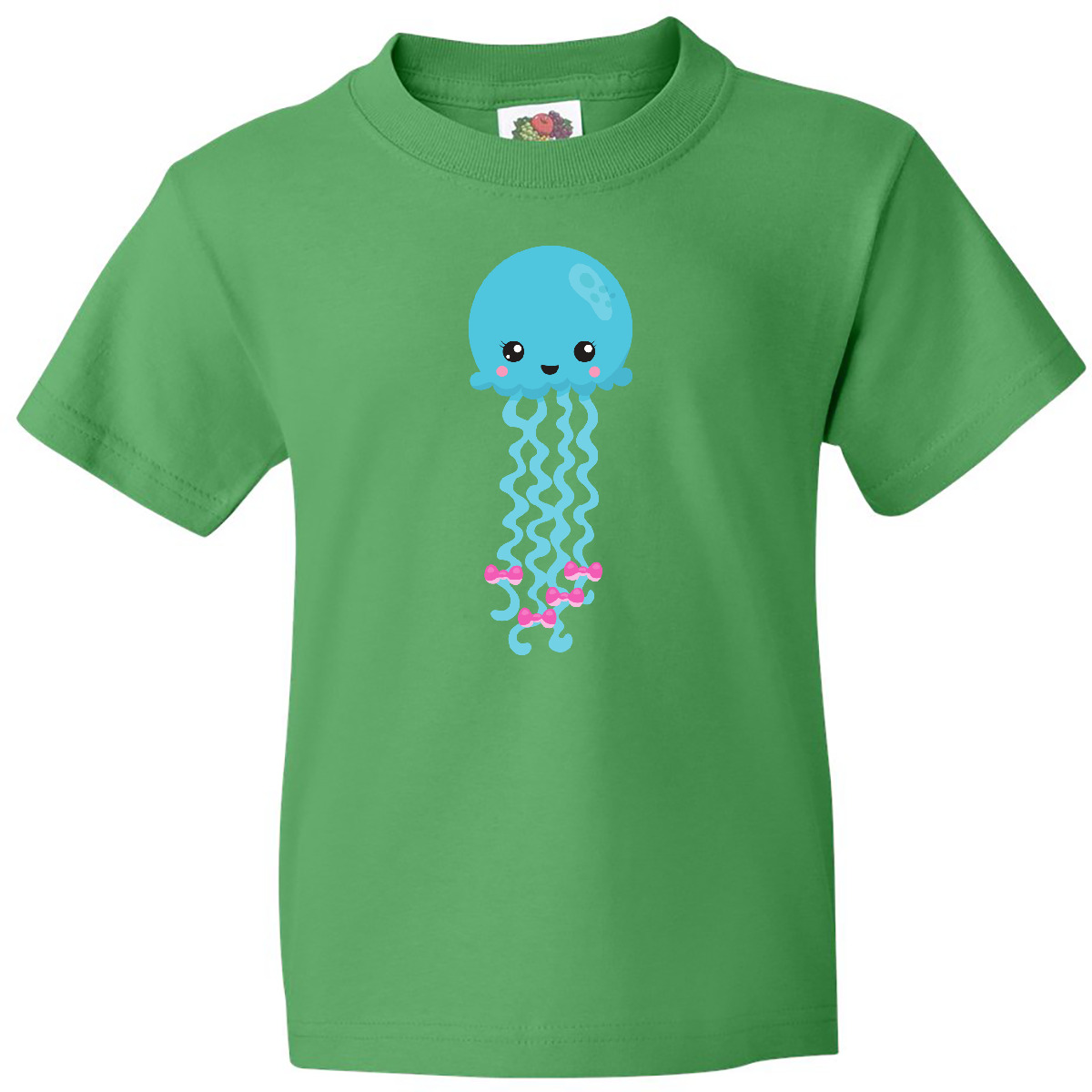 Inktastic Cute Jellyfish, Little Jellyfish, Blue Jellyfish Youth T-Shirt Animals - Picture 5 of 11