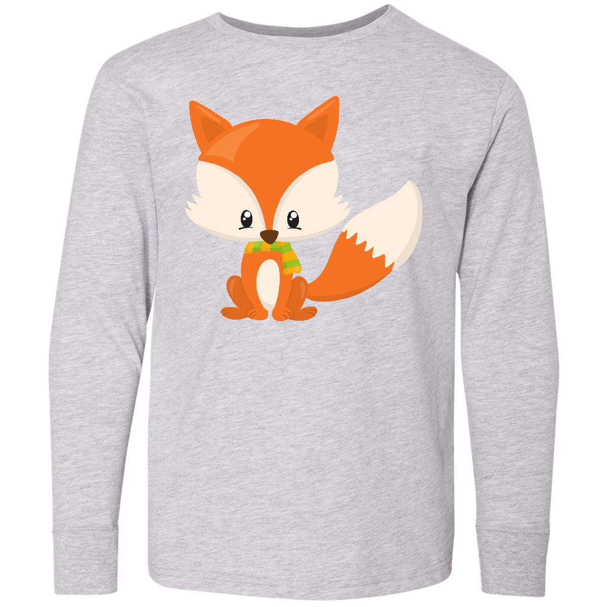 Inktastic Cute Fox, Little Fox, Baby Fox, Fox With Youth Long Sleeve T-Shirt Tee - Picture 3 of 6