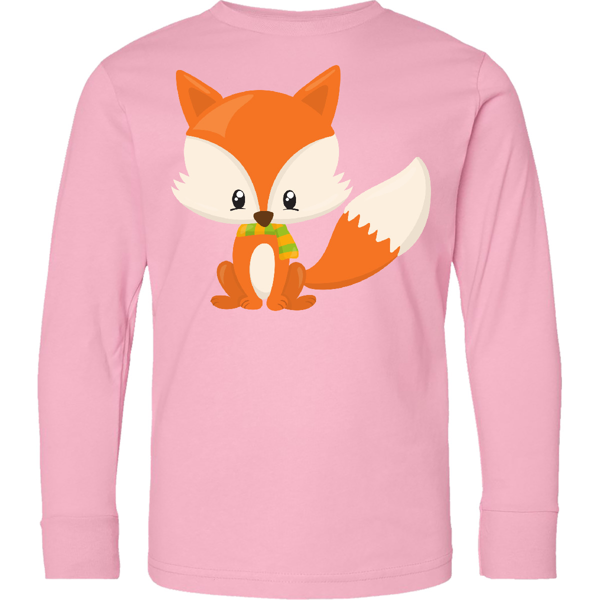 Inktastic Cute Fox, Little Fox, Baby Fox, Fox With Youth Long Sleeve T-Shirt Tee - Picture 5 of 6