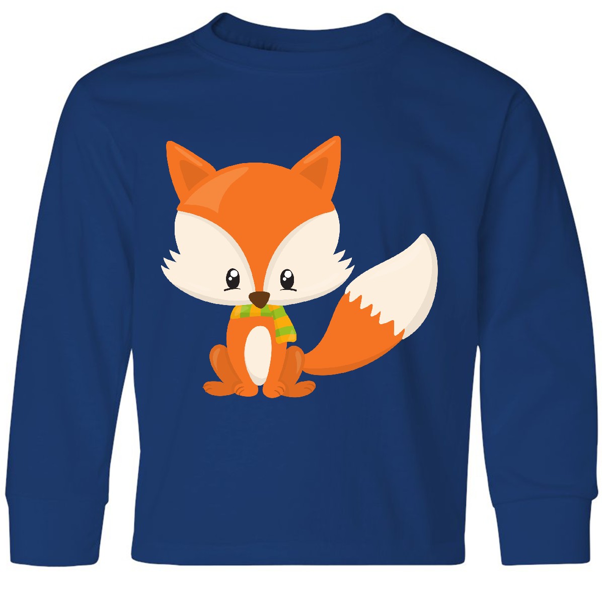 Inktastic Cute Fox, Little Fox, Baby Fox, Fox With Youth Long Sleeve T-Shirt Tee - Picture 6 of 6