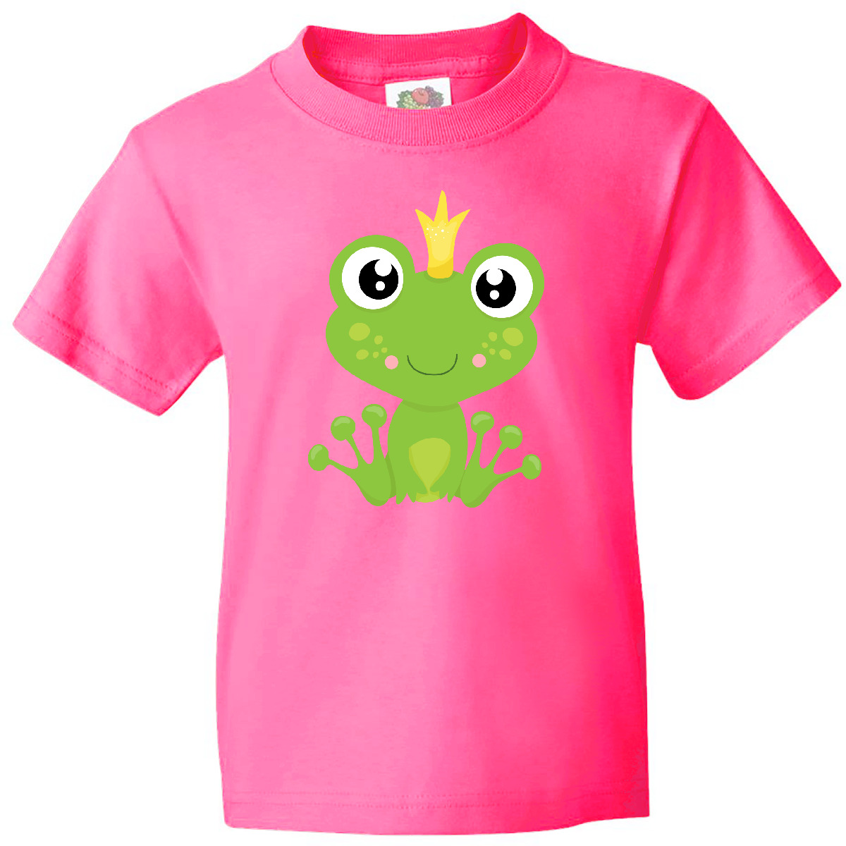 Inktastic Cute Frog, Green Frog, Frog Prince, Crown Youth T-Shirt Little Animals - Picture 6 of 12