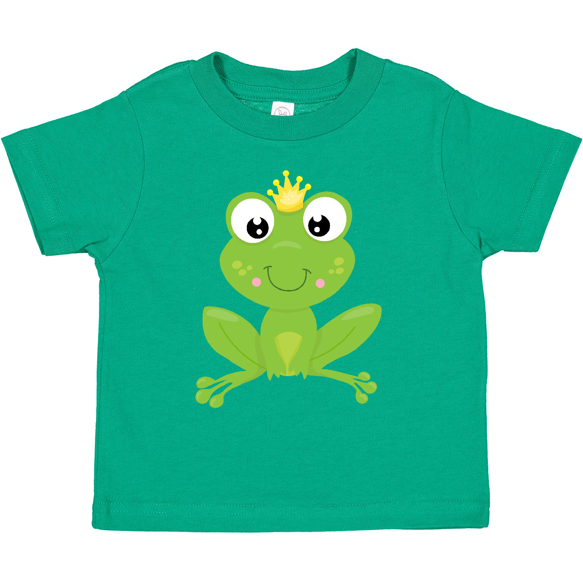 Inktastic Cute Frog, Green Frog, Crown, Frog Prince Toddler T-Shirt Little With - Picture 7 of 13