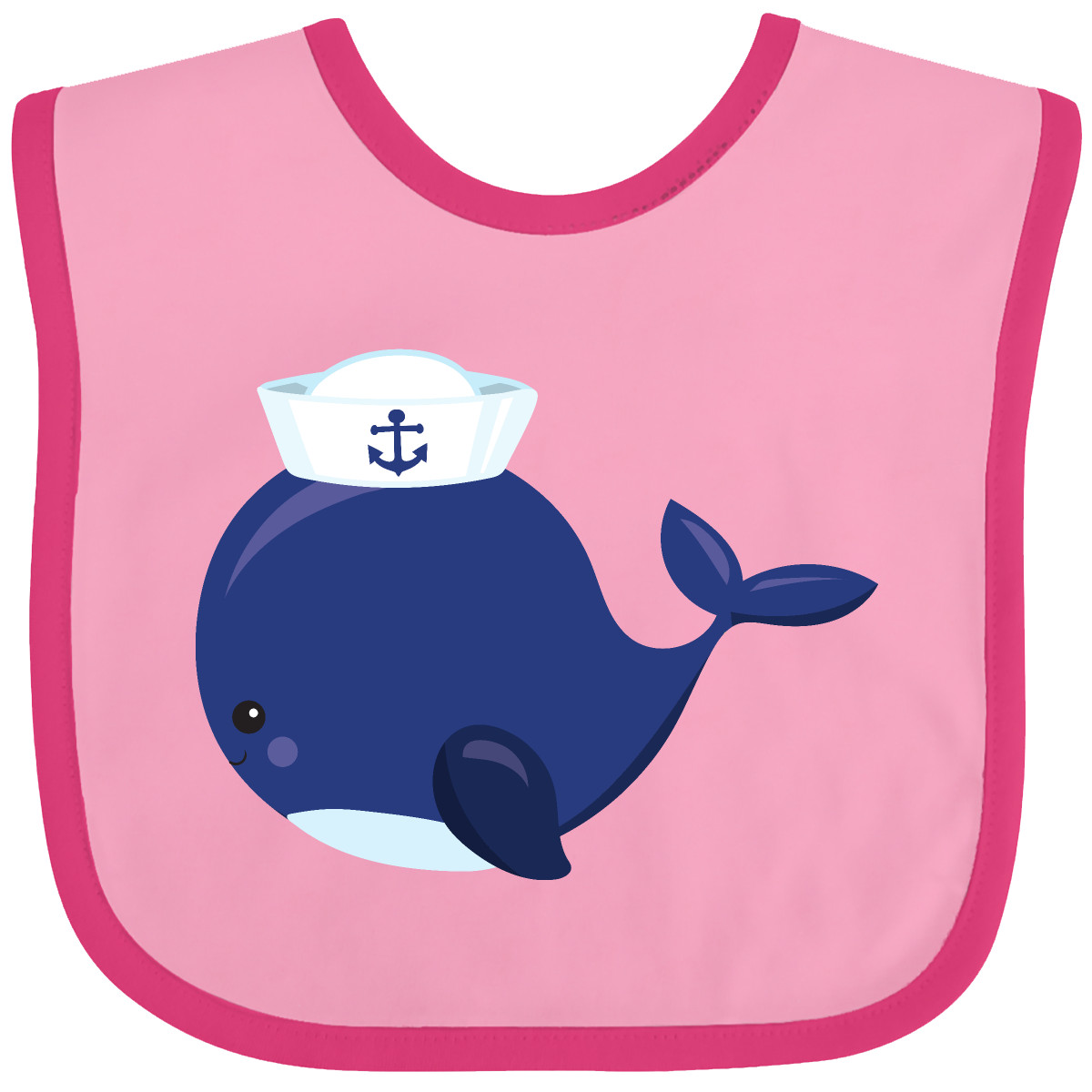 Cute Blue Pink Cartoon Fish' Baby Bib