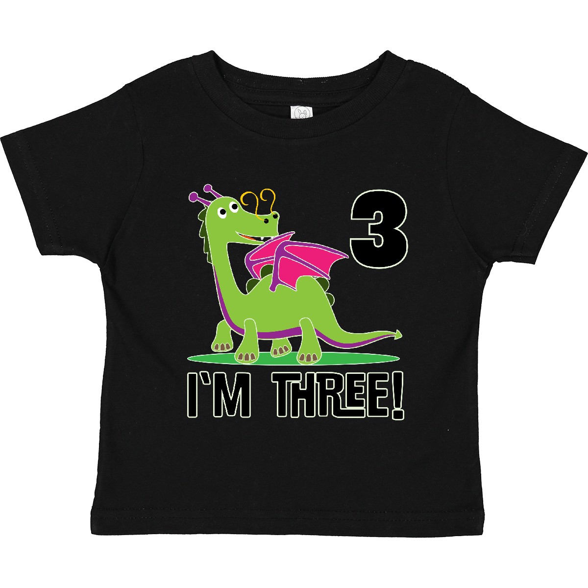 Inktastic 3rd Birthday Outfit Girl Dragon Toddler T-Shirt Childs Celebration Kid - Picture 2 of 12
