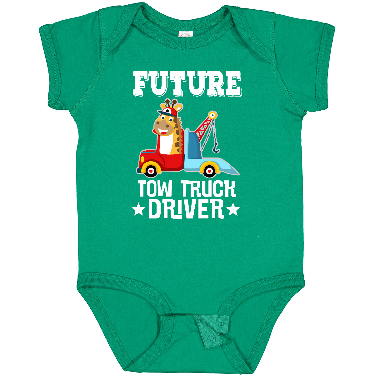 Inktastic Tow Truck Driver Future Baby Bodysuit Mechanic Childs Boys One-piece - Picture 8 of 13