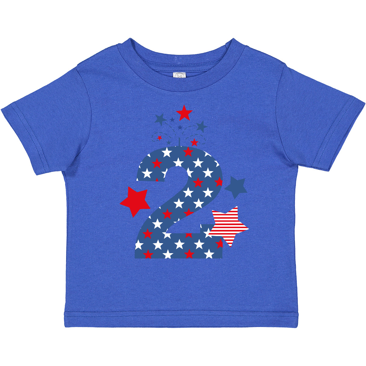 Inktastic Firecracker 2nd Birthday Toddler T-Shirt 4th Of July Patriotic Stars - Picture 7 of 11