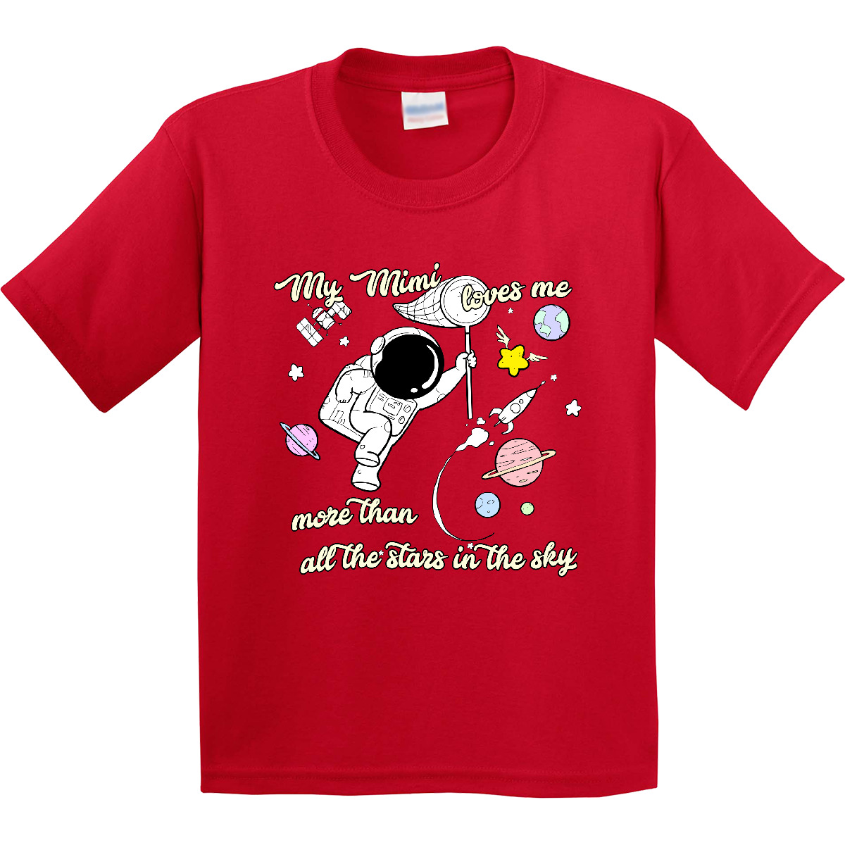 Inktastic My Mimi Loves Me Youth T-Shirt Astronaut Stars In The Sky Grandchild - Picture 8 of 12